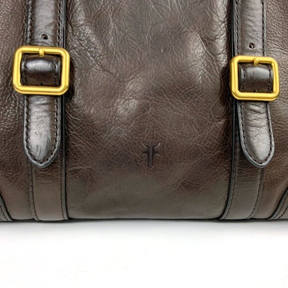 Frye CLAUDE Tote Shopper Business Shoulder Bag Leather Chocolate Brown - Picture 2 of 16